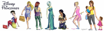 Disney Princesses Modern Day By Artzygrrl
