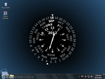Blue Wheel Desktop Clock Image Wallpaper Do