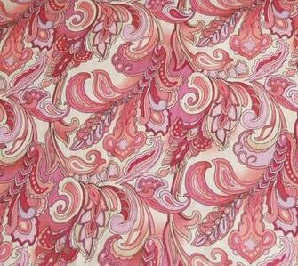 Large Paisley Pink Stripe