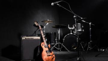 Wallpaper Light Strings Music Sound Microphone Drums