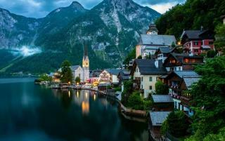 Hallstatt Austria Wallpaper Stock Photos