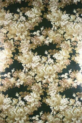 Black And Gold Floral Wallpaper