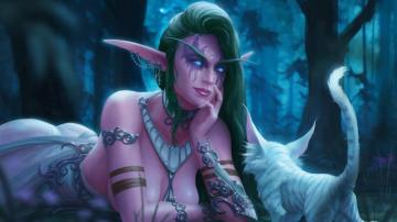 Tyrande Whisperwind Wow Elf Fantasy Girl 4k Wallpaper