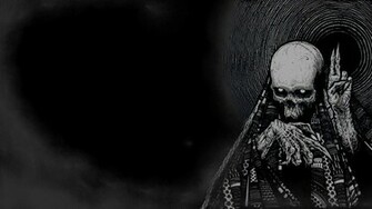 Dark Horror Skeleton Skull Occult Evil Wallpaper