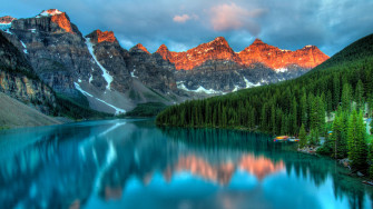 Wallpaper 4k Mountains Lake Reflection Trees