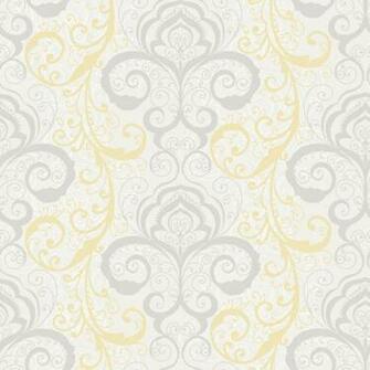 White Henna Brocade Vanessa Christel Wallpaper By Chesapeake