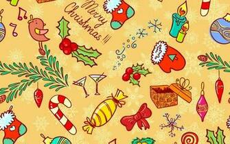 Christmas Vector Candy Toys Wallpaper