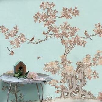 Coffee And Cream Chinoiserie Wallpaper By Peacock Piano
