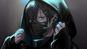 An Evil Spirit Engulfs Anime Boy Shrouded In Darkness