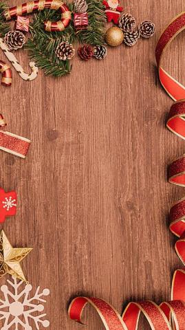Christmas Cute Festive Background Wallpaper iPhone