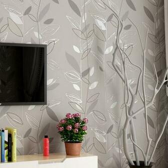 High Quality Luxury Leaf 3d Wallpaper New Trending Flocking