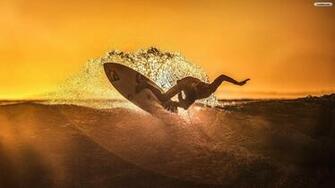 Sunset Surf Wallpaper
