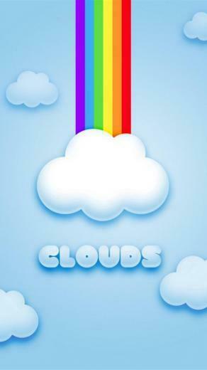Cute Clouds iPhone Background HD Background