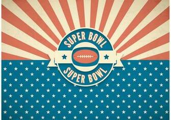 Super Bowl Retro Vector Background Art