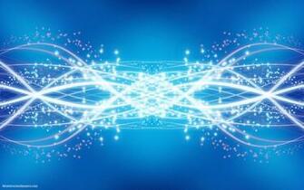 Blue Abstract Wallpaper With Luminous Lines And Stars HD