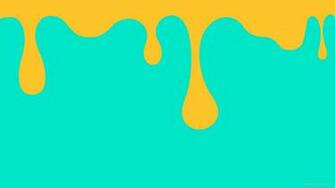 Simple Desktop Wallpaper Orange Teal Drips
