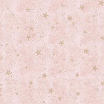 Crown Starlight Stars Wallpaper Pink Gold M1492