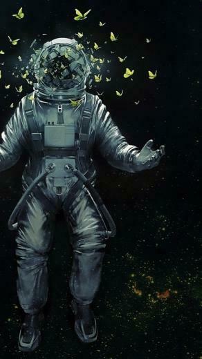 Astronaut Galaxy Wallpaper Top