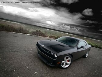 Dodge Challenger Scat Pack Black Wallpaper