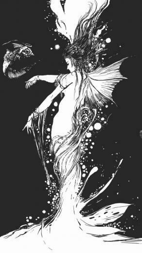 Mermaid Angel Thing iPhone Wallpaper