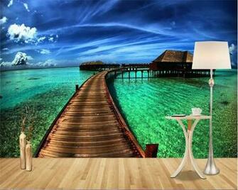 Beibehang Fashion High Quality Waterproof Wallpaper House Sea
