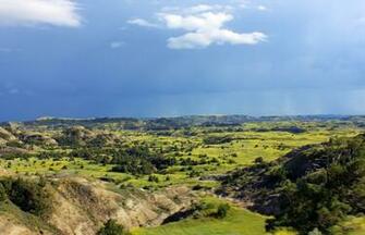 Rain In The Valley At Theodore Roosevelt National Park North