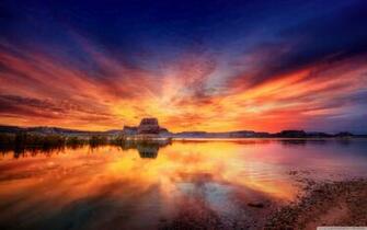 Beautiful Ocean Sunset HD Desktop Wallpaper