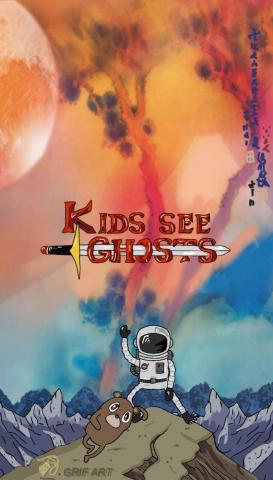 Kids See Ghosts Wallpaper Grif Art Kid Cudi iPhone