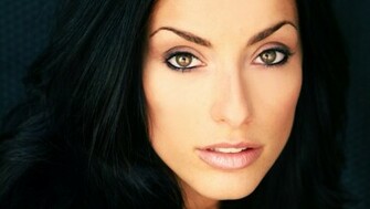 Erica Cerra Actress Black Brunette Close Up Eureka