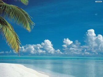 Tropical Beach Cook Islands Wallpaper