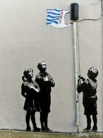 Banksy Graffiti Artworks Black iPhone Wallpaper