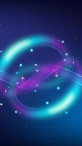 Fantasy Blue Background Light Round iPhone Wallpaper