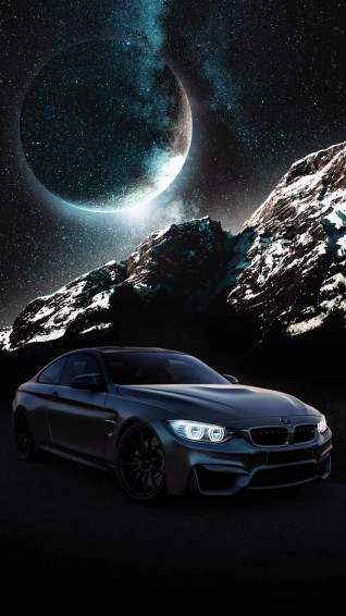 Bmw Starry Night iPhone Wallpaper