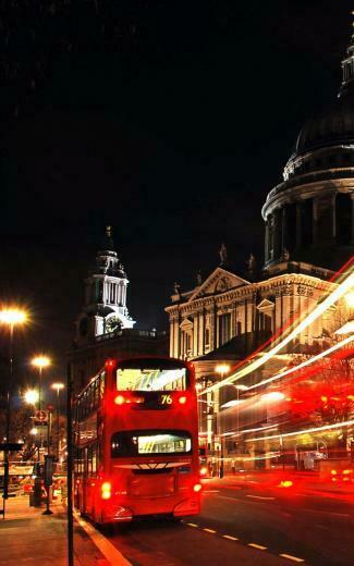 London City Bus Night Samsung Galaxy Note HD