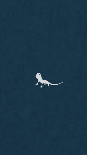 Lizard Blue Animal Simple Art iPhone Plus
