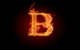 HD Burning Fire Letter B Wallpaper Jpg