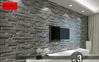 Grey Brick Wallpaper Bedroom Fabulous Decoration Designs