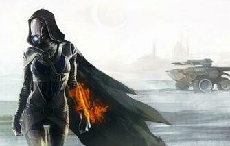 Wallpaper Girl Transport Art Cloak Mass Effect Tali Zorah Vas