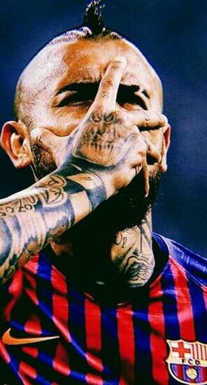 El Rey Arturo Vidal M Dicampiste Del Fc Barcelona Barca