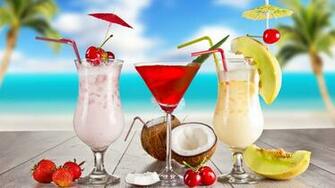 Tropical Cocktail Beach Drink HDq Wallpaper