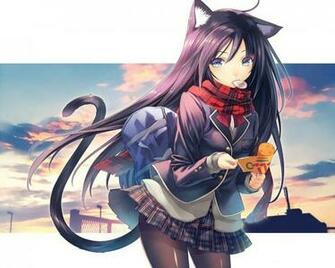 Cute Neko Girl High Quality And Resolution Wallpaper On
