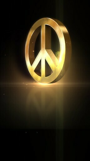 Peace Sign Live Wallpaper Beautifully Rendered 3d Gold