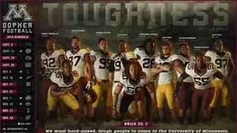 Minnesota Football Schedule Posters Brick By Video