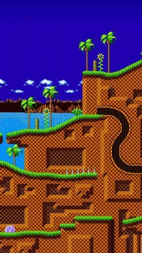 Green Hill Zone Sonic Thr Hedghog Access Cellphone Wallpaper