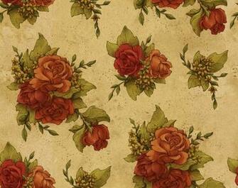Vintage Floral Print Wallpaper