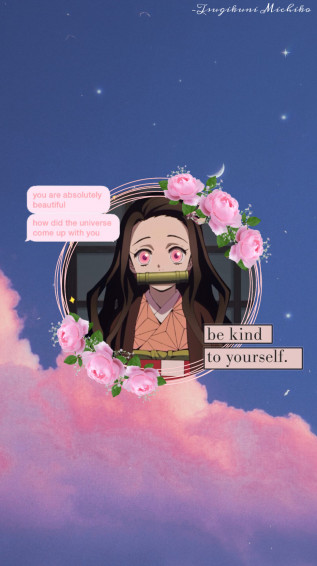 Kimetsu Icons Nezuko Kamado Wallpaper