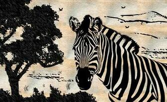 Zebra Drawing Computer Wallpaper Desktop Background