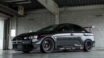 Black Mitsubishi Evo X Exclusive HD Wallpaper