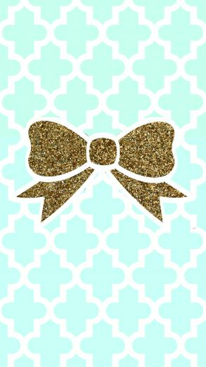 Tiffany Blue Gold Glitter Bow Tech Wallpaper Love