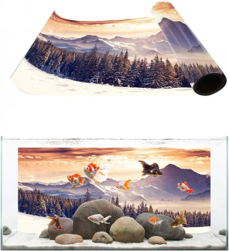 Amazon Aquarium D Cor Background Mountain The Swiss
